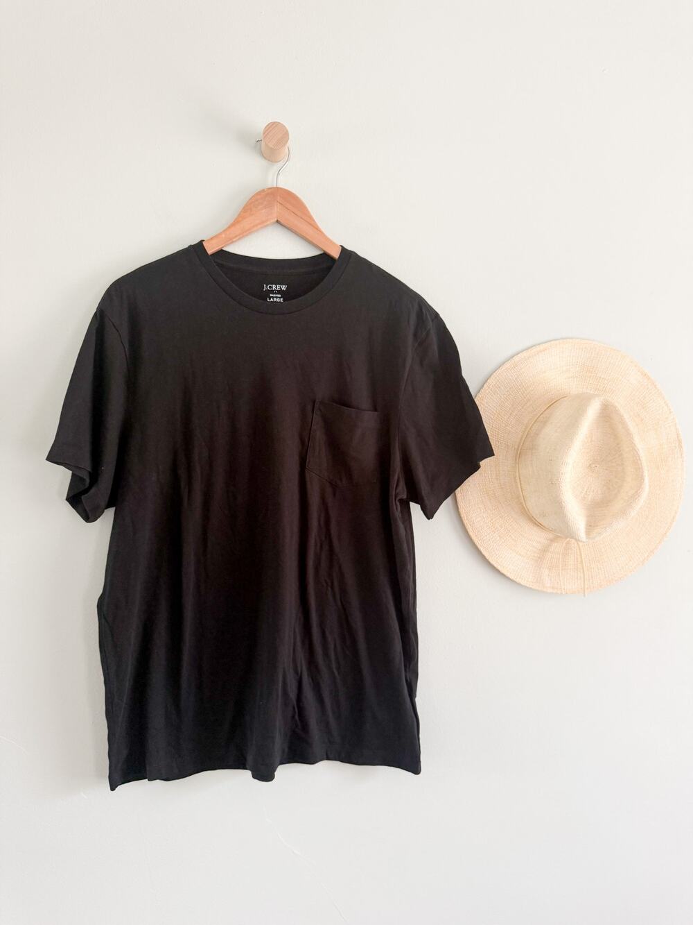JCrew Factory | Men's NWT Washed Jersey Pocket Tee Black | Sz L